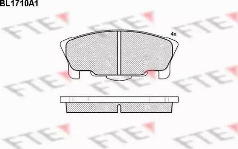 FTE BL1710A1 - Тормозные колодки, дисковые, комплект autosila-amz.com