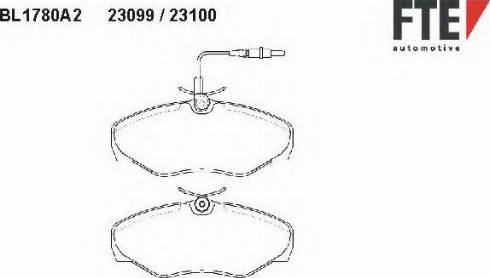 FTE BL1780A2 - Тормозные колодки, дисковые, комплект autosila-amz.com