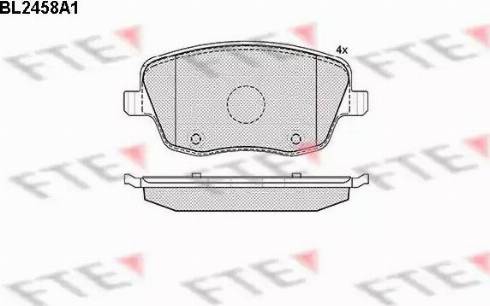 FTE BL2458A1 - Тормозные колодки, дисковые, комплект autosila-amz.com