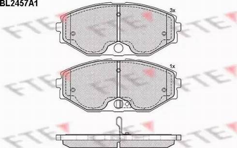 FTE BL2457A1 - Тормозные колодки, дисковые, комплект autosila-amz.com