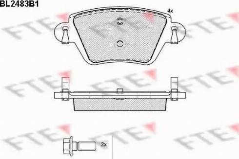 FTE BL2483B1 - Тормозные колодки, дисковые, комплект autosila-amz.com