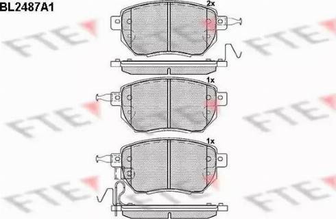 FTE BL2487A1 - Тормозные колодки, дисковые, комплект autosila-amz.com