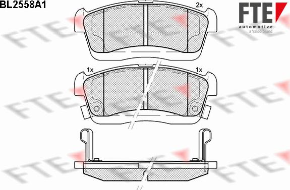 FTE BL2558A1 - Тормозные колодки, дисковые, комплект autosila-amz.com