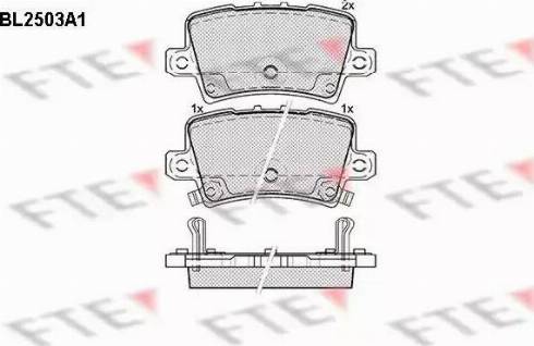 FTE BL2503A1 - Тормозные колодки, дисковые, комплект autosila-amz.com