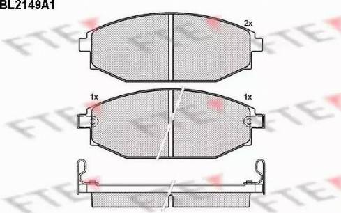 FTE BL2149A1 - Тормозные колодки, дисковые, комплект autosila-amz.com