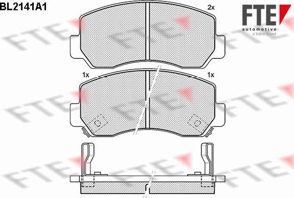 FTE BL2141A1 - Тормозные колодки, дисковые, комплект autosila-amz.com