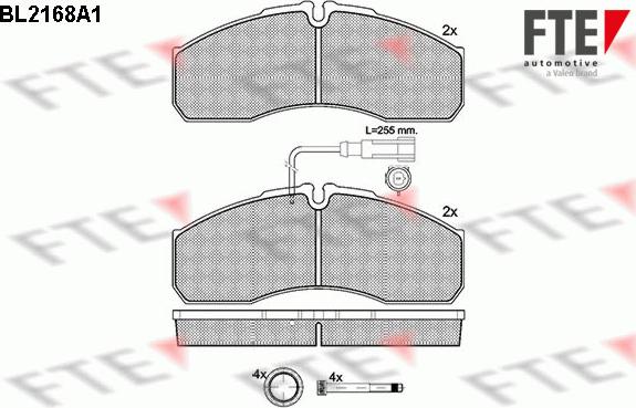 FTE BL2168A1 - Тормозные колодки, дисковые, комплект autosila-amz.com