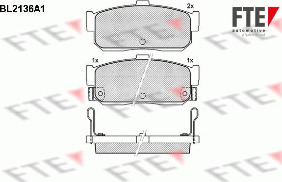 FTE BL2136A1 - Тормозные колодки, дисковые, комплект autosila-amz.com