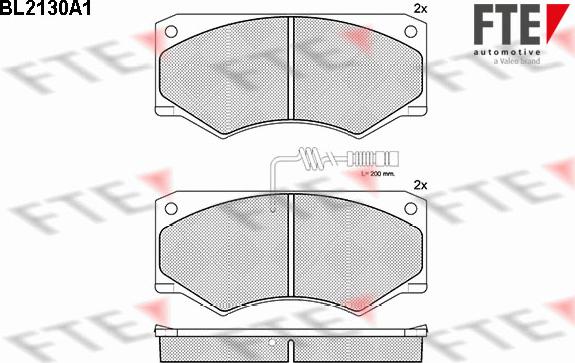 FTE BL2130A1 - Тормозные колодки, дисковые, комплект autosila-amz.com