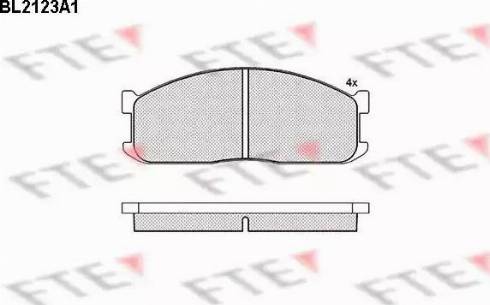 FTE BL2123A1 - Тормозные колодки, дисковые, комплект autosila-amz.com