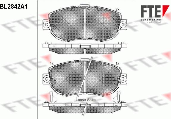 FTE BL2842A1 - Тормозные колодки, дисковые, комплект autosila-amz.com