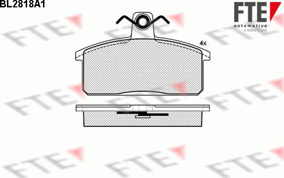 FTE BL2818A1 - Тормозные колодки, дисковые, комплект autosila-amz.com