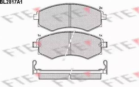 FTE BL2817A1 - Тормозные колодки, дисковые, комплект autosila-amz.com