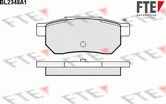 FTE BL2348A1 - Тормозные колодки, дисковые, комплект autosila-amz.com