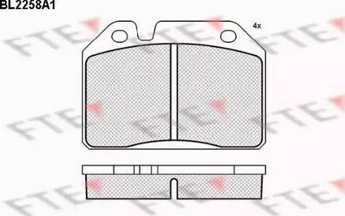 FTE BL2258A1 - Тормозные колодки, дисковые, комплект autosila-amz.com