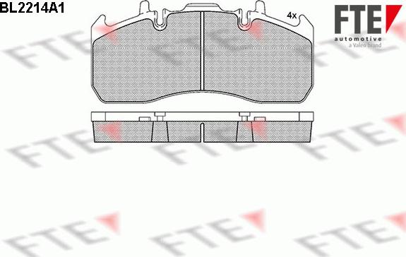 FTE BL2214A1 - Тормозные колодки, дисковые, комплект autosila-amz.com