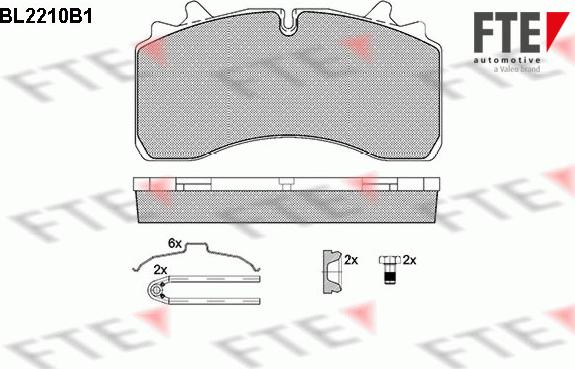 FTE BL2210B1 - Тормозные колодки, дисковые, комплект autosila-amz.com