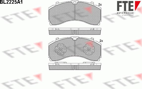 FTE BL2225A1 - Тормозные колодки, дисковые, комплект autosila-amz.com