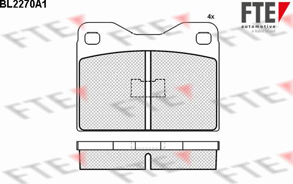 FTE BL2270A1 - Тормозные колодки, дисковые, комплект autosila-amz.com