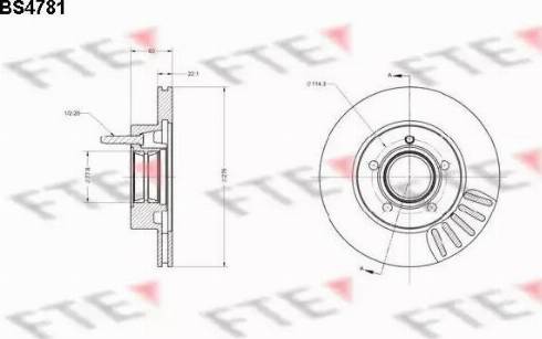 FTE BS4781 - Тормозной диск autosila-amz.com