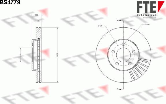 FTE BS4779 - Тормозной диск autosila-amz.com
