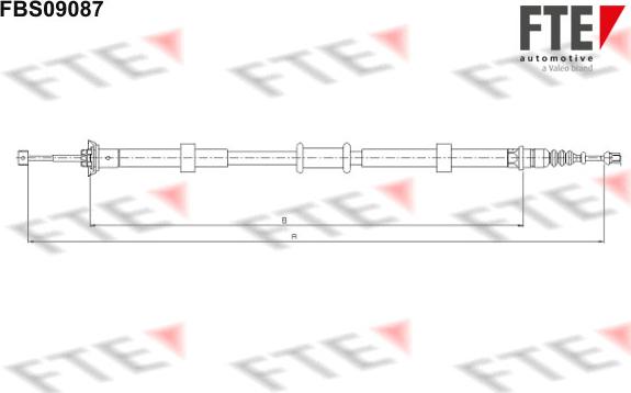 FTE FBS09087 - Тросик, cтояночный тормоз autosila-amz.com