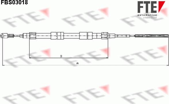 FTE FBS03018 - Тросик, cтояночный тормоз autosila-amz.com