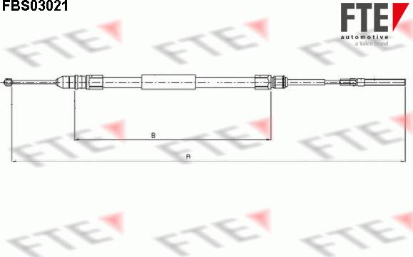 FTE FBS03021 - Тросик, cтояночный тормоз autosila-amz.com