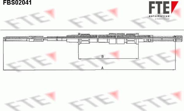 FTE FBS02041 - Трос, стояночная тормозная система autosila-amz.com