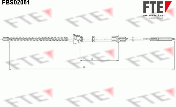 FTE FBS02061 - Тросик, cтояночный тормоз autosila-amz.com