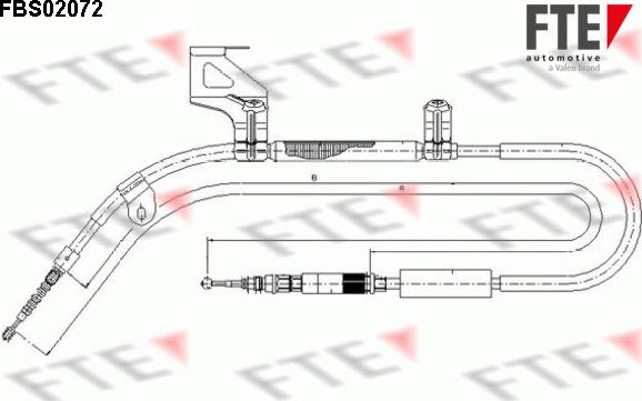 FTE FBS02072 - Тросик, cтояночный тормоз autosila-amz.com