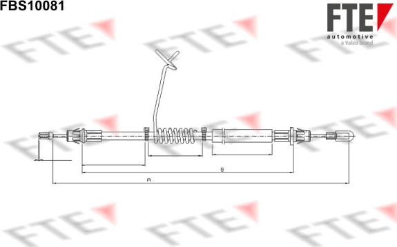 FTE FBS10081 - Тросик, cтояночный тормоз autosila-amz.com