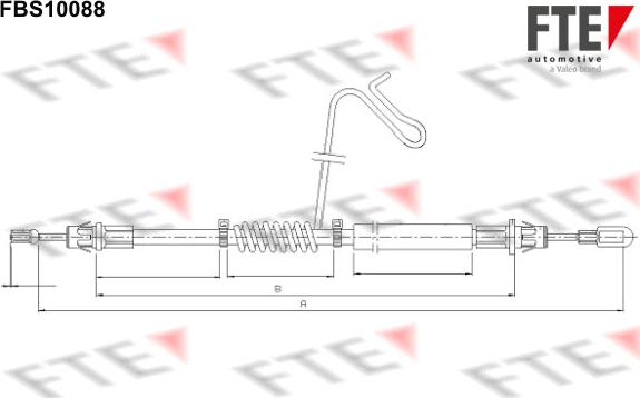 FTE FBS10088 - Тросик, cтояночный тормоз autosila-amz.com