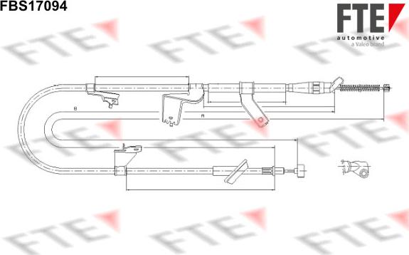 FTE FBS17094 - Тросик, cтояночный тормоз autosila-amz.com