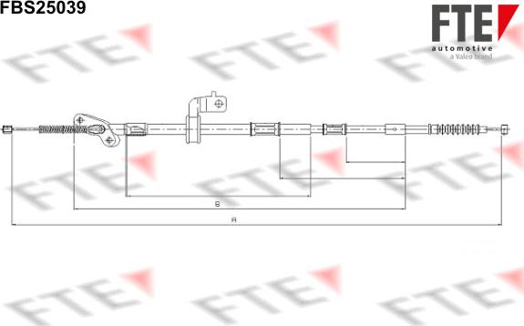 FTE FBS25039 - Тросик, cтояночный тормоз autosila-amz.com