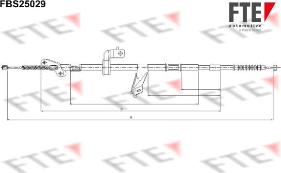 FTE FBS25029 - Тросик, cтояночный тормоз autosila-amz.com