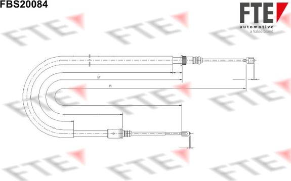 FTE FBS20084 - Тросик, cтояночный тормоз autosila-amz.com