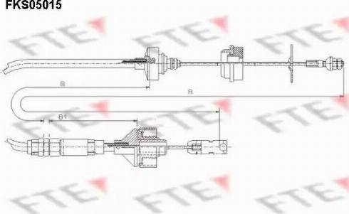 FTE FKS05015 - Трос, управление сцеплением autosila-amz.com