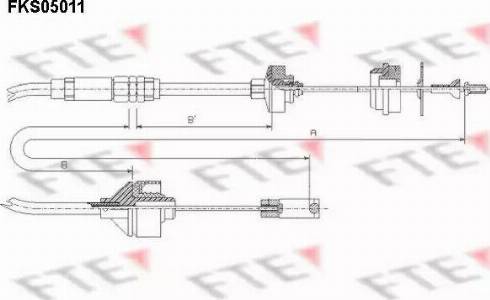 FTE FKS05011 - Трос, управление сцеплением autosila-amz.com