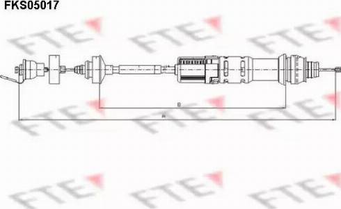 FTE FKS05017 - Трос, управление сцеплением autosila-amz.com