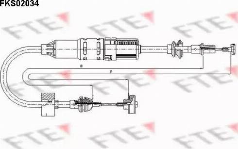 FTE FKS02034 - Трос, управление сцеплением autosila-amz.com