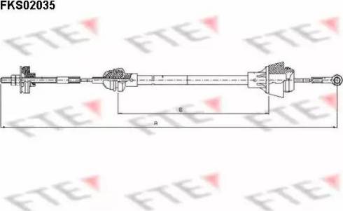 FTE FKS02035 - Трос, управление сцеплением autosila-amz.com