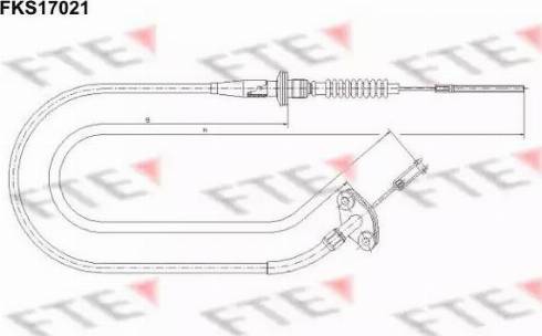 FTE FKS17021 - Трос, управление сцеплением autosila-amz.com