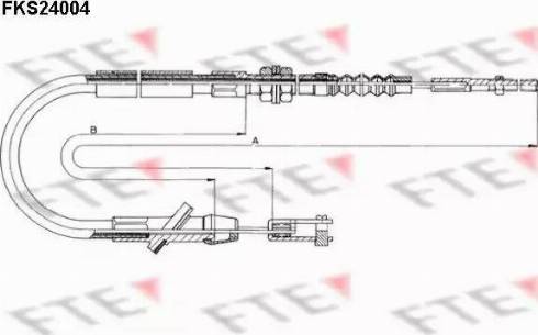 FTE FKS24004 - Трос, управление сцеплением autosila-amz.com