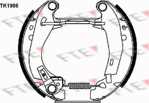 FTE TK1906 - Комплект тормозных колодок, барабанные autosila-amz.com