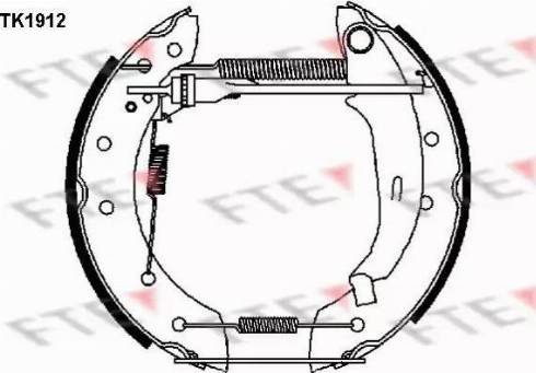 FTE TK1912 - Комплект тормозных колодок, барабанные autosila-amz.com