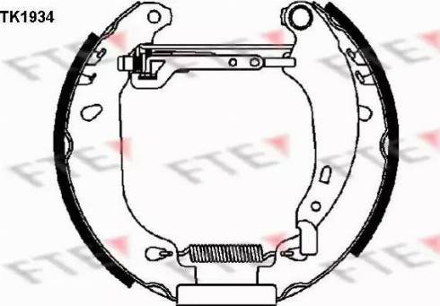 FTE TK1934 - Комплект тормозных колодок, барабанные autosila-amz.com