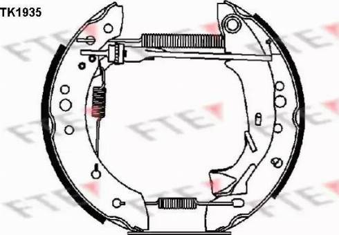 FTE TK1935 - Комплект тормозных колодок, барабанные autosila-amz.com