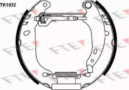 FTE TK1932 - Комплект тормозных колодок, барабанные autosila-amz.com