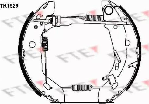 FTE TK1926 - Комплект тормозных колодок, барабанные autosila-amz.com